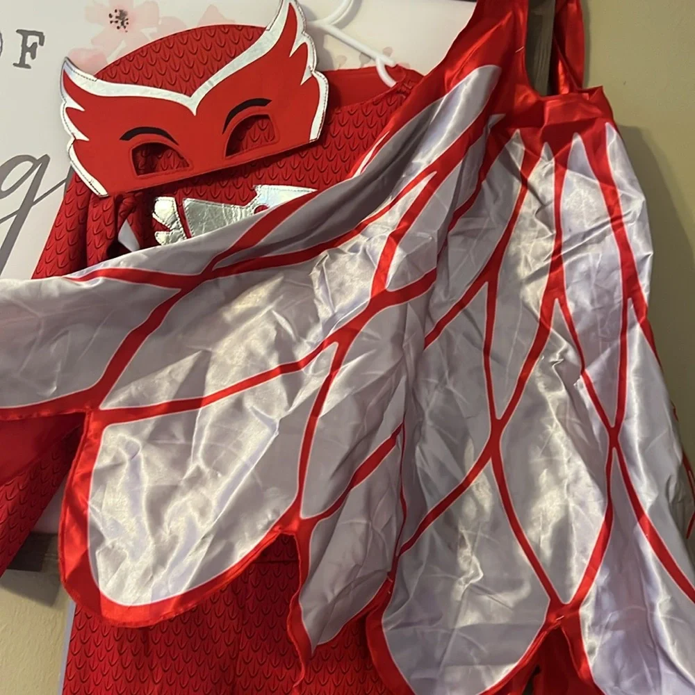 Red Superhero Costume with Cape and Mask